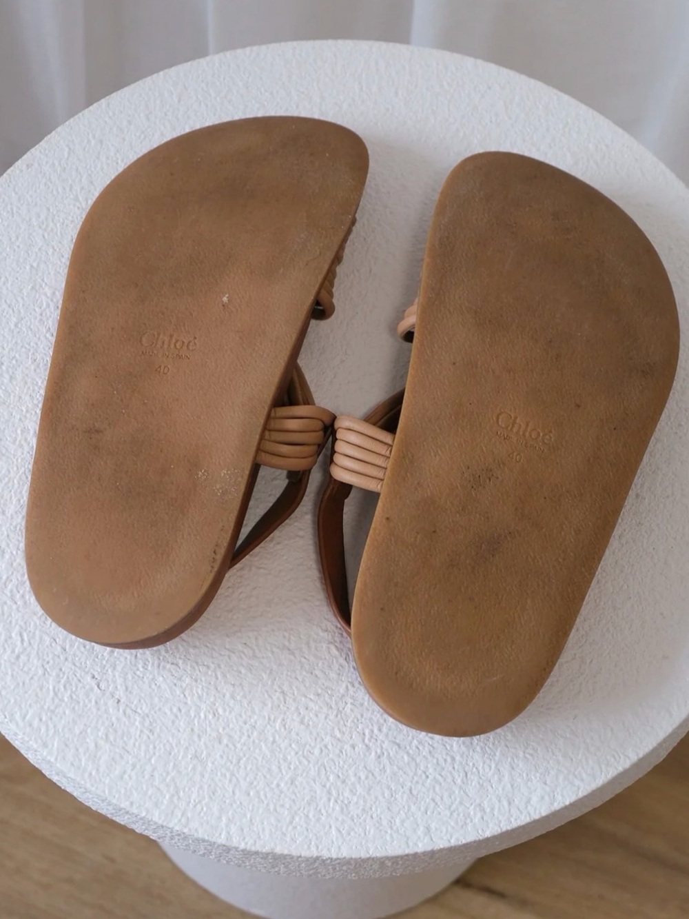 Chloé Tan Woody Kacey Strappy Sandals - Picture 3 of 7